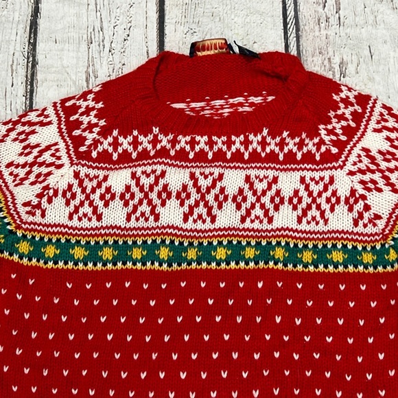 Vintage 80s Gotham Ski Skiing Knit Pullover 1980s Pullover Crewneck Sweater - Picture 2 of 5